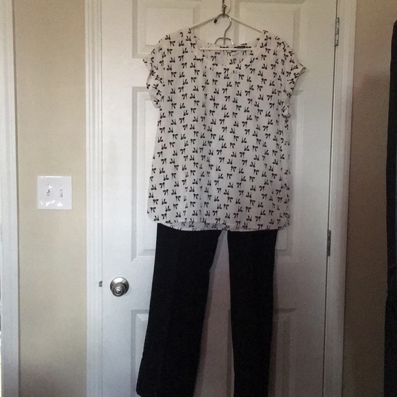 Ann Taylor Pants size 9  / Heartsoul Blouse size lg - Picture 1 of 7